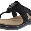 Clarks Women's Laurieann Gema Wide Width Flip Flop Sandals