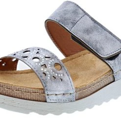 Flexus Women's Kalmia Comfortable Hook & Loop Slide Sandals Womens