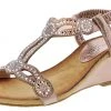 Patrizia Women's Shinning T-Strap Wedge Sandals