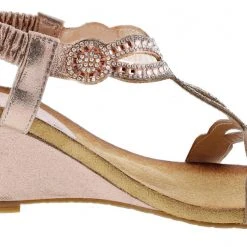 Patrizia Women's Shinning T-Strap Wedge Sandals