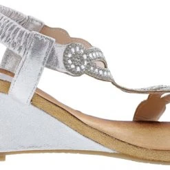 Patrizia Women's Shinning T-Strap Wedge Sandals