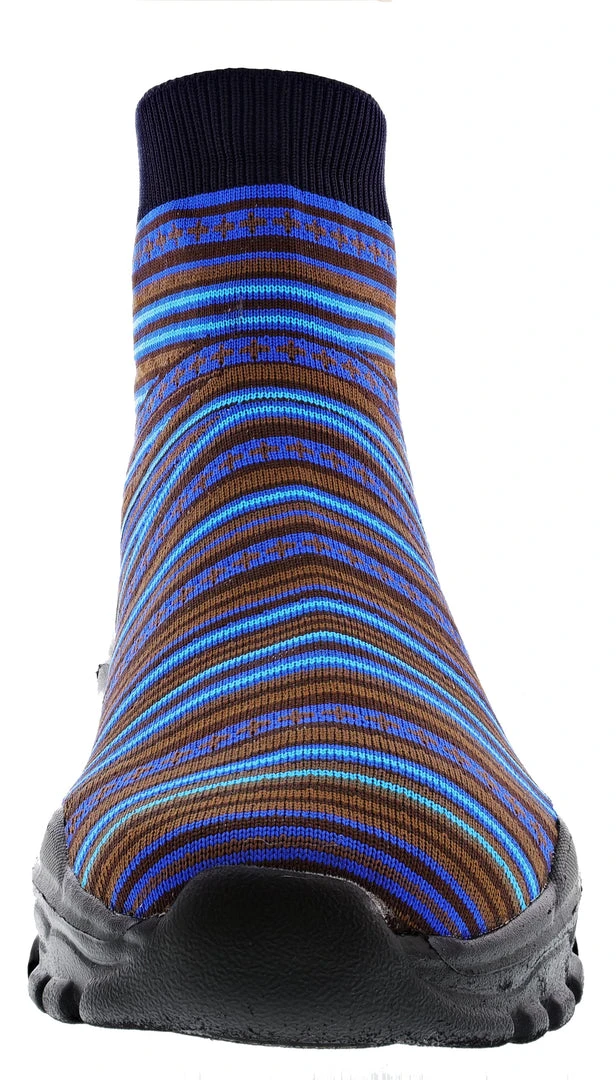 CUZ Men's Sock Style High Top Sneakers Aztec Print 3 CUZ Men's Sock Style High Top Sneakers Aztec Print