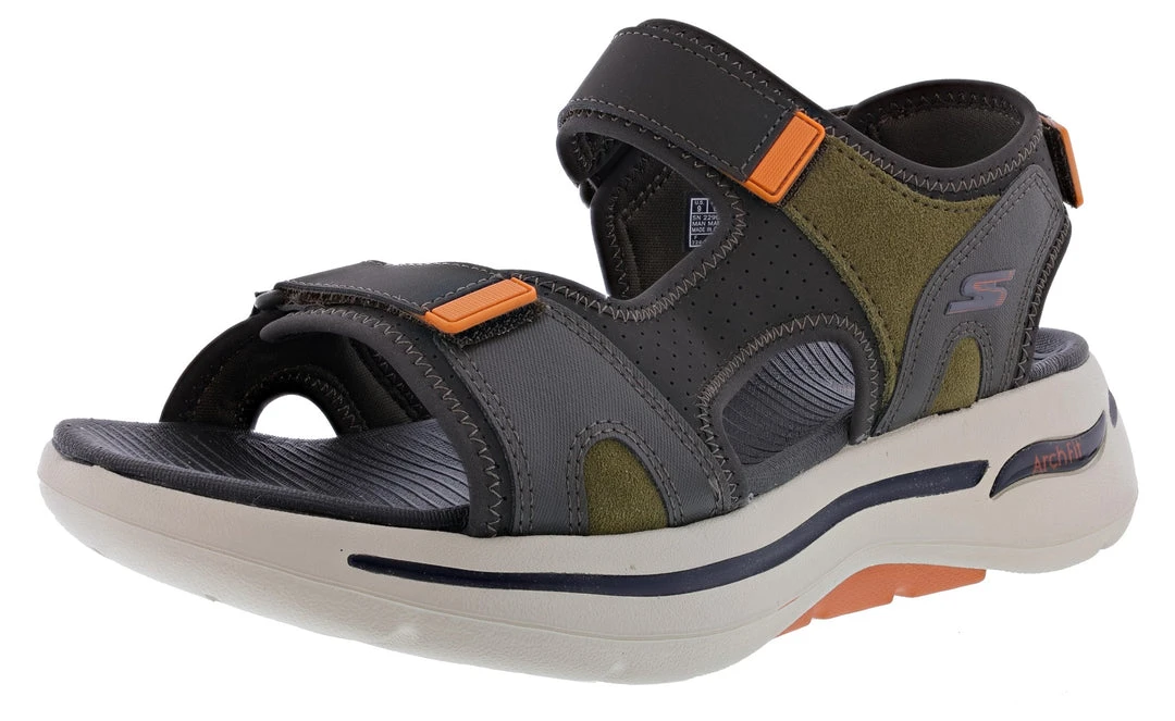 Skechers Men's Go Walk Arch Fit Sandal Mission Hook & Loop Strap Sandals 5 Skechers Men's Go Walk Arch Fit Sandal Mission Hook & Loop Strap Sandals