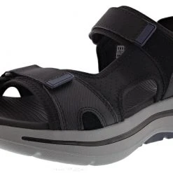 Skechers Men's Go Walk Arch Fit Sandal Mission Hook & Loop Strap Sandals