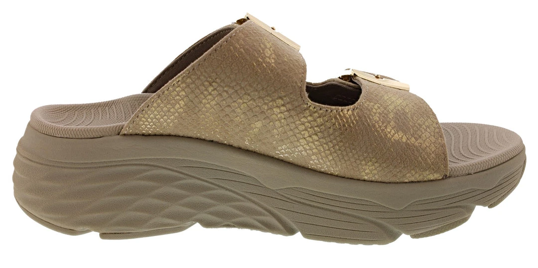 Skechers Women's Max Cushioning Thrive Dual Strap Slip On Sandals 2 Skechers Women's Max Cushioning Thrive Dual Strap Slip On Sandals