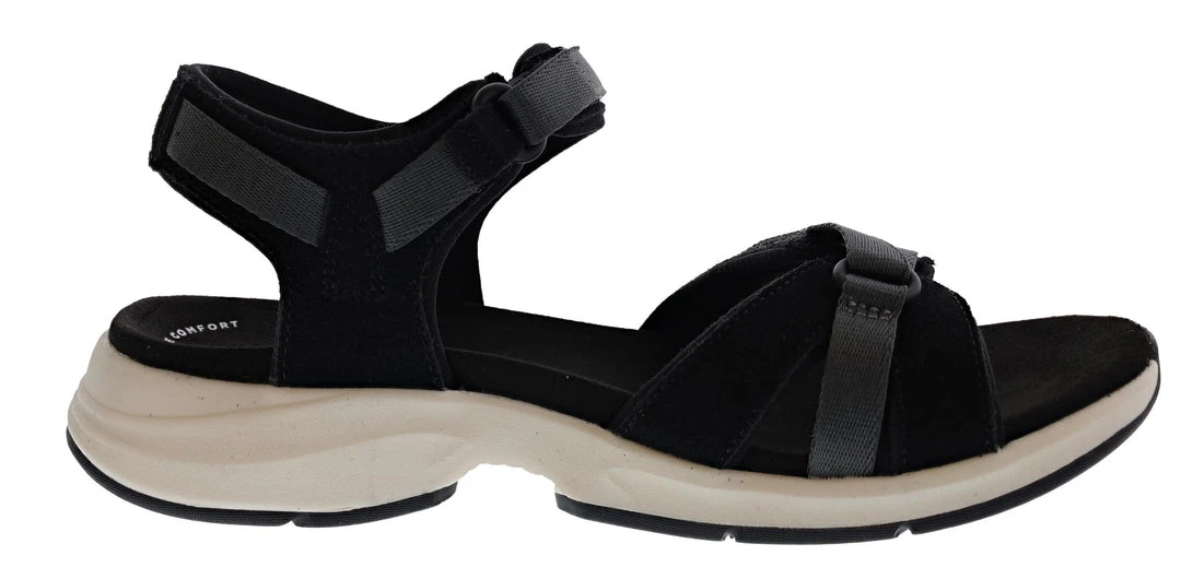 Clarks Women's Solan Drift Hook & Loop Athletic Sandals With Arch Support 18 Clarks Women's Solan Drift Hook & Loop Athletic Sandals With Arch Support