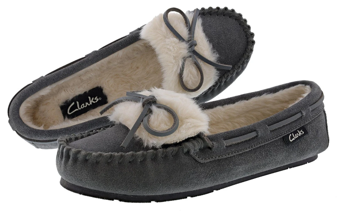 Clarks Of England Clarks Women Warm Cozy Slip On Moccasin Slippers Holly 12 Clarks Of England Clarks Women Warm Cozy Slip On Moccasin Slippers Holly