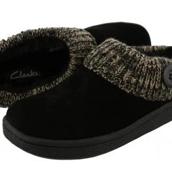 Clarks Of England Clarks Women's Knitted Collar Clog Winter Slippers Angelina