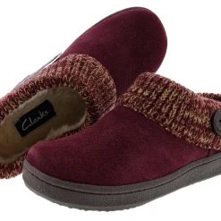 Clarks Of England Clarks Women's Knitted Collar Clog Winter Slippers Angelina