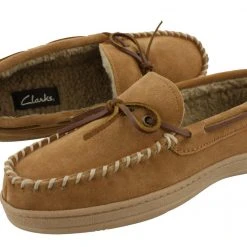 Clarks Of England Clarks Men Warm Cozy Slip On Moccasin Winter Slippers Rudy