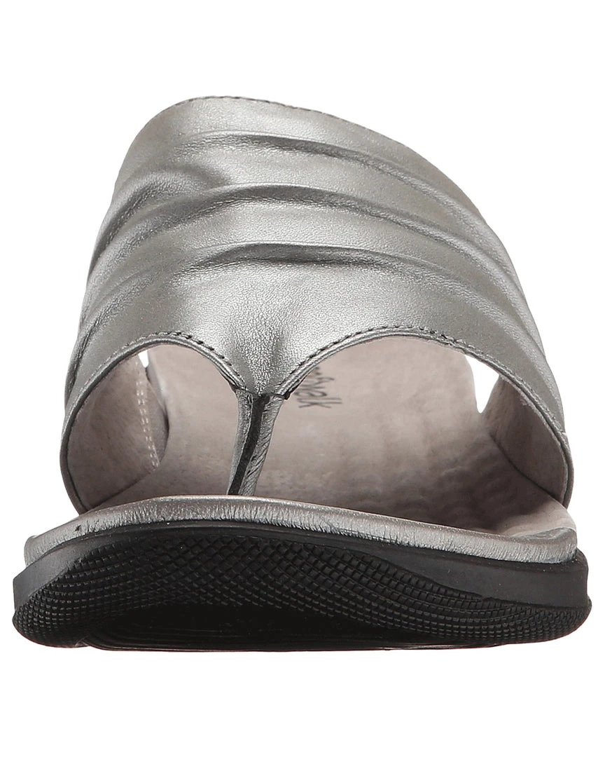 Softwalk Womens Summer Leather Sandals Thick Sole Wedge Slides Softwalk Womens Summer Leather Sandals Thick Sole Wedge Slides