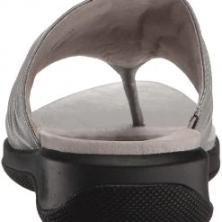 Softwalk Womens Summer Wide Width Leather Sandals Wedge Slides