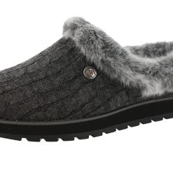Skechers Women Medium Width Furry Cozy Open Back Slippers Ice Angel 23 Skechers Women Medium Width Furry Cozy Open Back Slippers Ice Angel