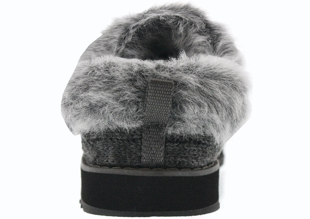 Skechers Women Medium Width Furry Cozy Open Back Slippers Ice Angel 9 Skechers Women Medium Width Furry Cozy Open Back Slippers Ice Angel
