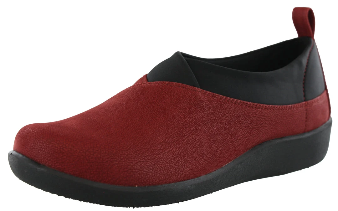 Clarks Of England Clarks Women Sillian Greer Red Slip On Casual Shoes 1 Clarks Of England Clarks Women Sillian Greer Red Slip On Casual Shoes