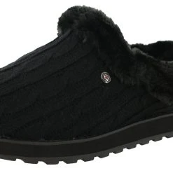 Skechers Women Medium Width Furry Cozy Open Back Slippers Ice Angel 35 Skechers Women Medium Width Furry Cozy Open Back Slippers Ice Angel