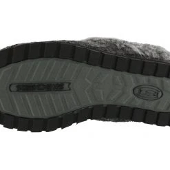 Skechers Women Wide Width Furry Cozy Open Back Slippers Ice Angel