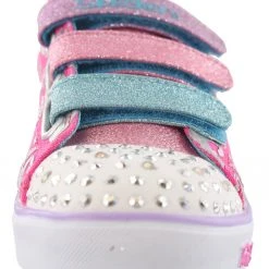 Skechers Twinkle Toes Girls Three Straps Light Up Shoes Sparkleland