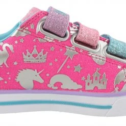 Skechers Twinkle Toes Girls Three Straps Light Up Shoes Sparkleland