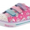 Skechers Twinkle Toes Girls Three Straps Light Up Shoes Sparkleland