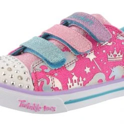 Skechers Twinkle Toes Girls Three Straps Light Up Shoes Sparkleland