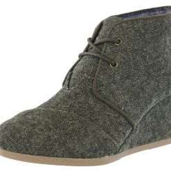 Toms Women Desert Wedge Lace Up Booties