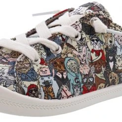 Skechers Women Bobs Beach Bingo Rock Band Memory Foam Walking Shoes